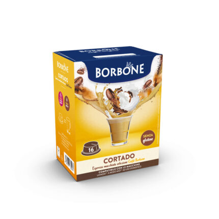 16 капсули Borbone за мигновена напитка CORTADO с вкус на макиато кафе